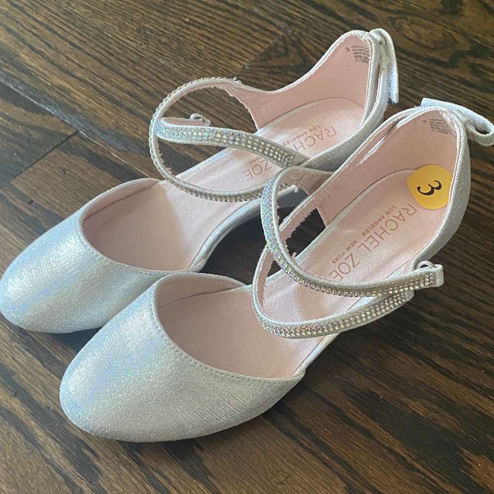 Rachel Zoe Kids Sparkling Silver Dress Shoes